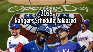 Texas Rangers 2024 Opening Day Schedule Announced [upl. by Swamy271]