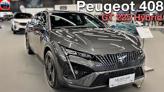 NEW 2023 Peugeot 408 GT 225 Hybrid  Visual REVIEW [upl. by Juanne]