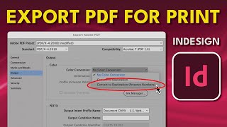 InDesign Export PDF For Print [upl. by Aynnat321]