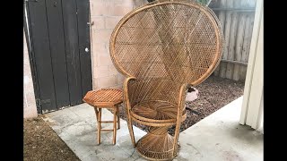 How to RESTORE a PEACOCK wicker CHAIR [upl. by Lula]