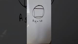 Find Area of Circle using Inscribed Square [upl. by Orlena32]