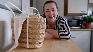 Muun Large Andrea Cotton amp Straw Bag  Review [upl. by Yr]