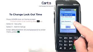 How to change password lock time out on an Ingenico Desk 5000 or Move 5000 Credit Card Terminal [upl. by Yanrahs]