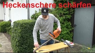 Heckenschere schärfen Messer Heckenschere schärfen schleifen Gartenschere stumpf [upl. by Juditha227]