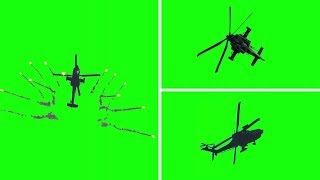 Apache Attack Real Helicopter  3 4k Green Screen FX [upl. by Blim668]