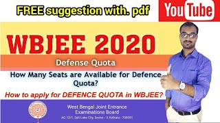 Wbjee 2020🔥Reservation seats for Defence quota [upl. by Elwina]