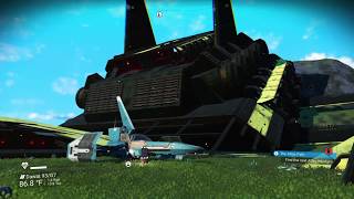 No Mans Sky  Crashed Freighter walkthrough [upl. by Oetam]