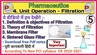 Filtration  Unit operation 4th part  Membrane filter  sintered glass filter [upl. by Airual993]