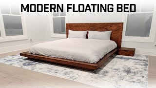 HOW TO  Modern Floating Platform Bed [upl. by Adin]