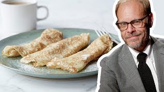 Alton Brown Makes Crepes 3 Ways  Good Eats  Food Network [upl. by Morganstein60]