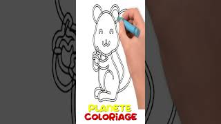 UN ÉCUREUIL Coloriage  Planète coloriage [upl. by Ennovihc670]