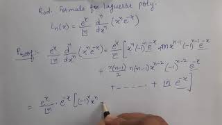 Rodrigues Formula for Laguerre polynomial [upl. by Enyalahs]