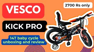 VESCO KIDS CYCLE  14T kick pro bicycle review [upl. by Rea195]