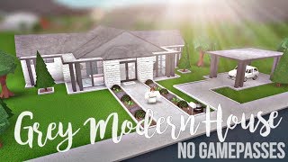 Bloxburg Grey Modern House No Gamepasses 42K [upl. by Lebazi233]