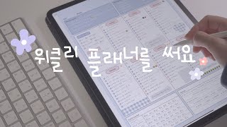 아이패드로 위클리 플래너를 써요  Plan with me  iPad Goodnotes Planner [upl. by Htabmas]