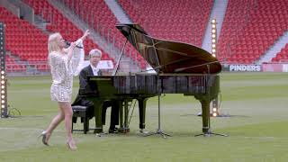 Rachael Wooding sings Queens Somebody to Love at Doncaster Keepmoat Stadium [upl. by Suhpoelc119]