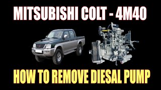 HOW TO REMOVE DIESAL PUMP  MITSUBISHI L200  4M40 [upl. by Nimrahc]