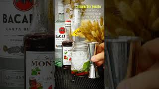 How to make a Strawberry Mojito cocktail at home recipe [upl. by Aneerol]