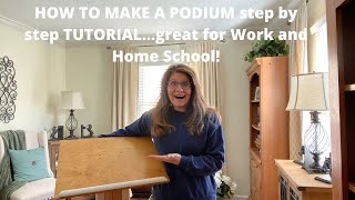 How to Make an Easy DIY Adjustable PodiumGreat for Work and Home School [upl. by Ahsie]