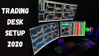 Stock Trading Desk Setup and Custom PC Specs 2020 [upl. by Madi991]