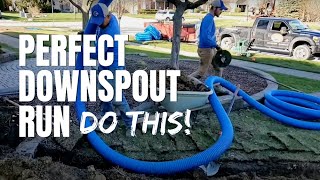 How To Install Underground Downspouts With Popup Drain and Catch Basin  The Perfect Drainage Run [upl. by Nosreh]