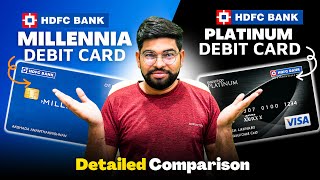 HDFC Millennia Debit Card vs HDFC Platinum Debit Card  All Major Benefits amp Features 🤗 [upl. by Lerej]