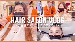 【美容室Vlog】 お気に入りのサロンでロングヘアメンテナンス◎カット、カラー、トリートメントしてきました【オーダーの仕方】 [upl. by Abram904]