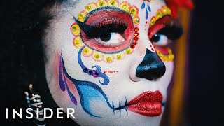 Why Skull Makeup Is A Day Of The Dead Tradition [upl. by Nylekcaj]