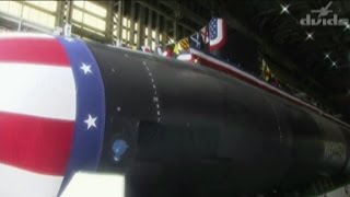 US Navy unveils new attack submarine [upl. by Halyahs]