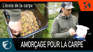 Pêche de la carpe  Carpfishing  Lécole de la carpe  Préparer un amorçage pour la carpe [upl. by Egres]