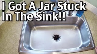 I Got A Jar Stuck In The Sink Garbage Disposal [upl. by Assirialc]