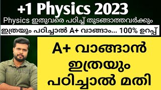 Plus One Physics Most Important Topics [upl. by Ahsats]