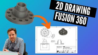 Getting Started in 2d Drawings  Fusion 360 [upl. by Ruhtua]