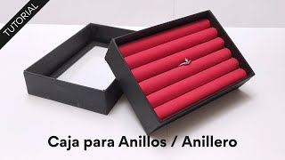 Tutorial Caja para Anillos  Anillero 💍🧰 con cartón y goma eva 😍 [upl. by Suolhcin305]