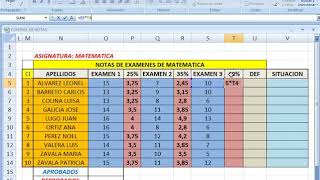 Excel Control de Notas con Porcentajes [upl. by Dulci186]