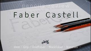 Faber Castell Pencils Comparison  9000 Grip Goldfaber Blackfaber Bonanza [upl. by Kirbie]