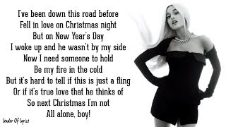 Ariana Grande  SANTA TELL ME Lyrics [upl. by Halstead]