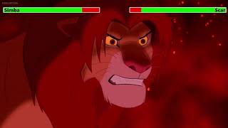 The Lion King 1994 Final Battle with healthbars 22 Edited By KobeW2001 [upl. by Caraviello]