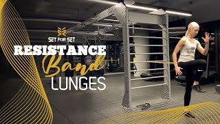 4 Resistance Band Lunges  Exercise Demos [upl. by Graff736]