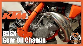 2019 KTM 85SX Gear Oil Change [upl. by Brittnee]