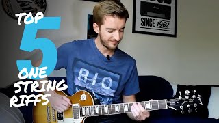 5 Easy Guitar Riffs on 1 STRING [upl. by Flower]