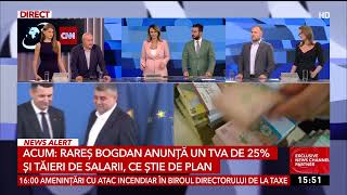 TVA de 25 în România și tăieri de salarii Rareș Bogdan Nenorocirea îi va lovi pe români [upl. by Rozelle879]