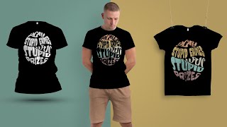 Adobe illustrator  T shirt Design Tutorial [upl. by Allehc352]