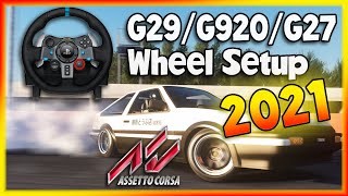 Logitech G29G923 setup guide for Assetto Corsa 2021 [upl. by Ardnikal]