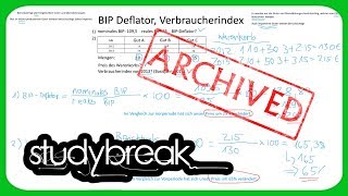 ARCHIVIERT BIPDeflator Verbraucherpreisindex Preisindex  Volkswirtschaftslehre [upl. by Klug]