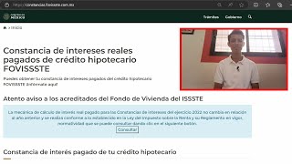 Descarga tu CONSTANCIA de INTERESES del FOVISSSTE Declaración Anual 2024  Tutorial  Fovissste [upl. by Alyt]