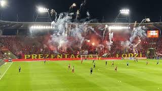 Główna oprawa meczu Widzew Łódź  ŁKS 12082023 Prezentacja Łodzi [upl. by Nelleh]