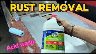 Remove rust the easy way using Muriatic acid [upl. by Ynafets225]