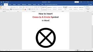 How to Insert Cross In A Circle Symbol In Word   ⊗ [upl. by Vincenz]