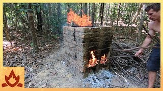 Primitive Technology Brick Firing Kiln [upl. by Idram]